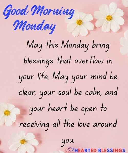 Good Morning Monday Blessings 